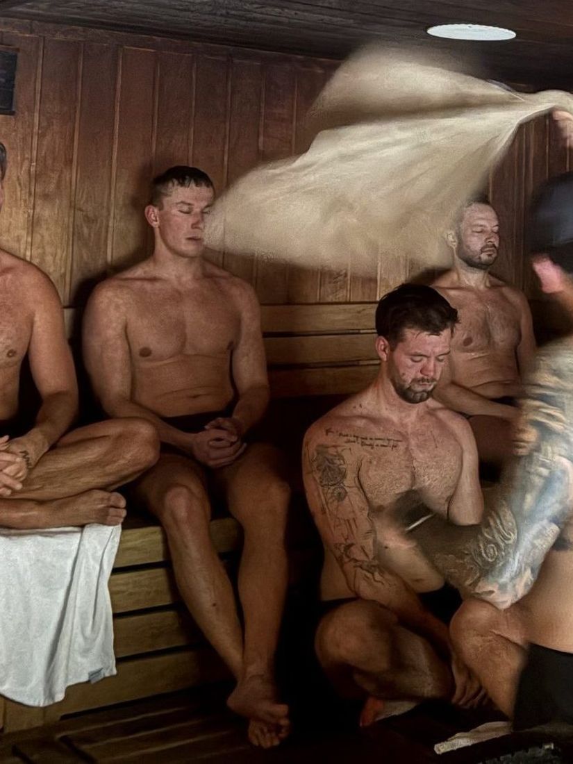 Sauna infusion with a towel wave